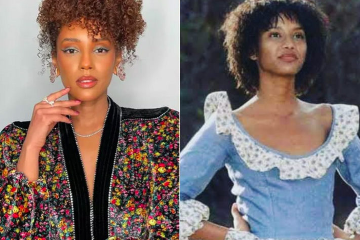 Montagem - Taís Araújo como Chica da Silva