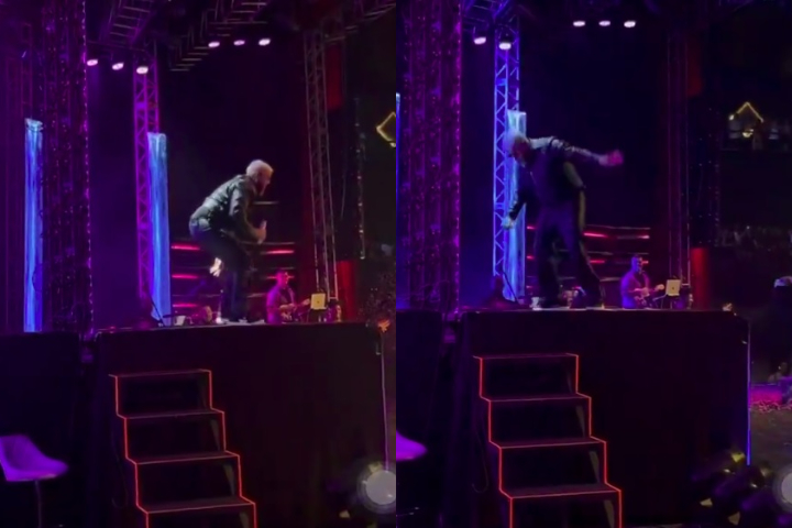 A plateia reagiu com surpresa, e Mumuzinho correu para ajudá-lo. Belo se levantou rapidamente, fez um salto com giro e recebeu aplausos. 