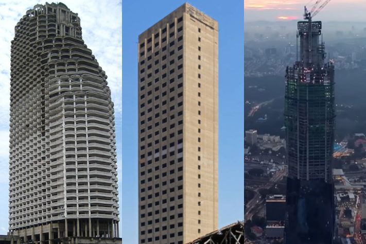 Montagem - prédios abandonados pelo mundo